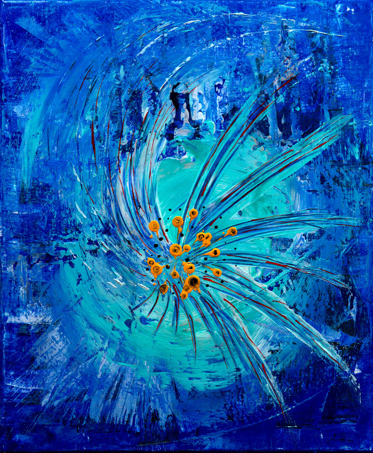 deep sea ice flower abstract artwork