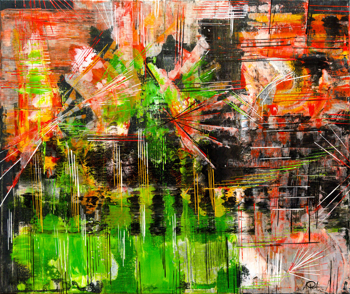 flickering lights abstract artwork