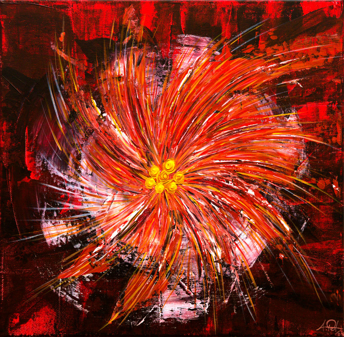 lava flower abstract artwork