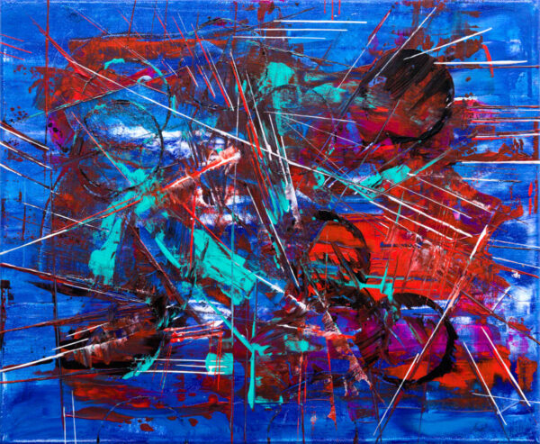 lionfish abstract acrylic artwork